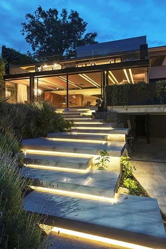 garden modern led lighting entrance steps